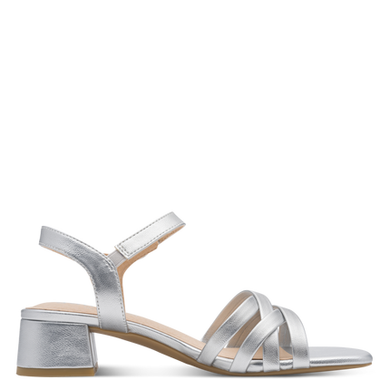 Jana 8-28279-46 941 SILVER Ladies Dress Sandals
