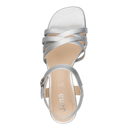 Jana 8-28279-46 941 SILVER Ladies Dress Sandals