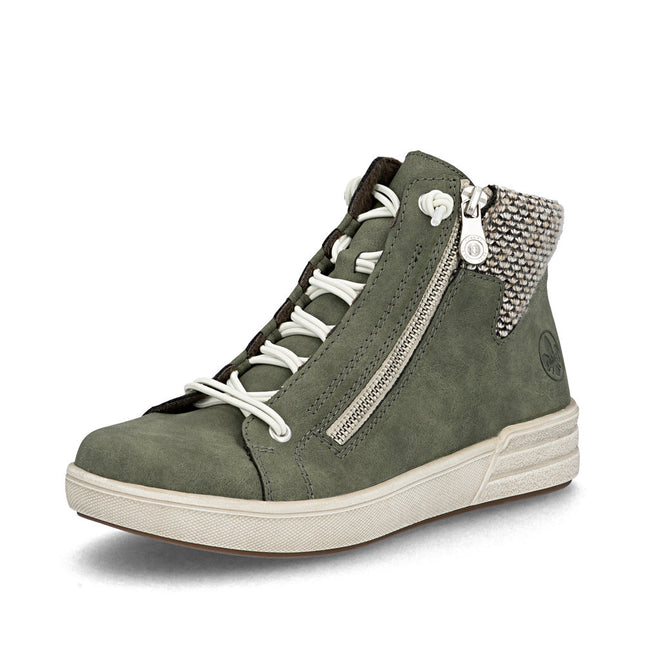 Rieker X0750-54 Khaki Green Ankle Womens Boot