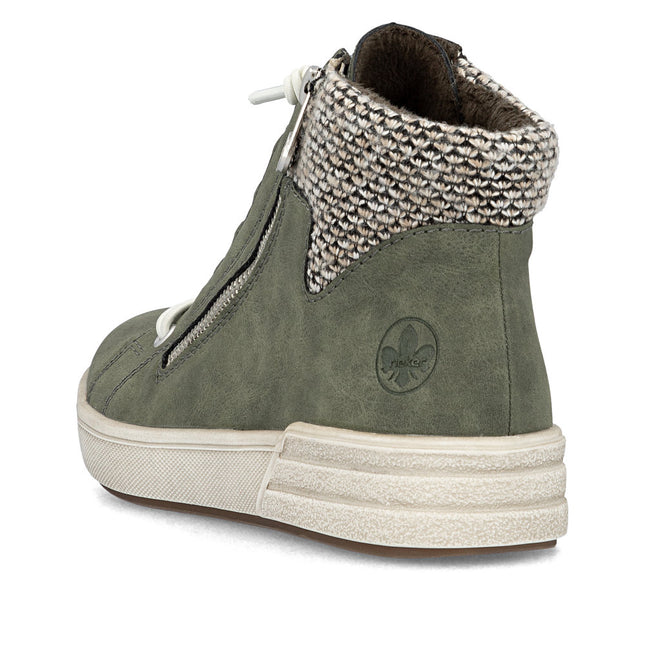Rieker X0750-54 Khaki Green Ankle Womens Boot