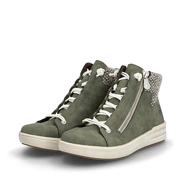 Rieker X0750-54 Khaki Green Ankle Womens Boot