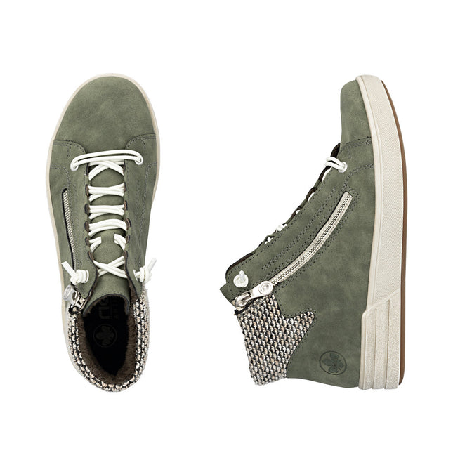 Rieker X0750-54 Khaki Green Ankle Womens Boot