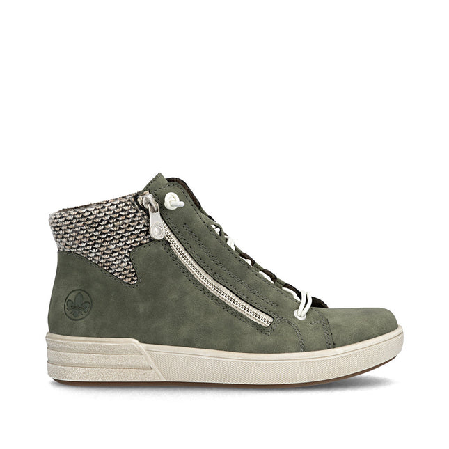Rieker X0750-54 Khaki Green Ankle Womens Boot