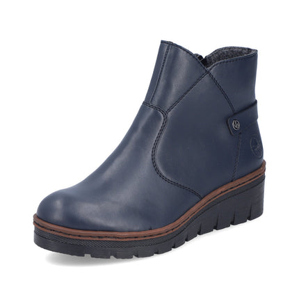 Rieker X9164-14 Navy Wedge Boot