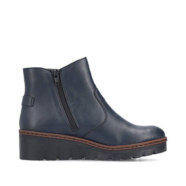 Rieker X9164-14 Navy Wedge Boot