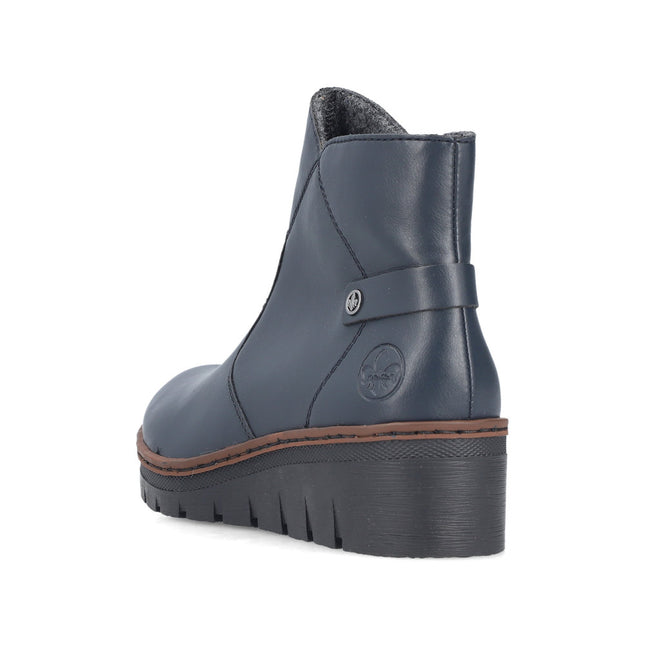 Rieker X9164-14 Navy Wedge Boot