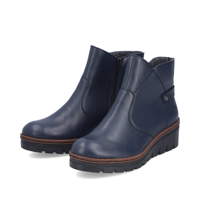 Rieker X9164-14 Navy Wedge Boot