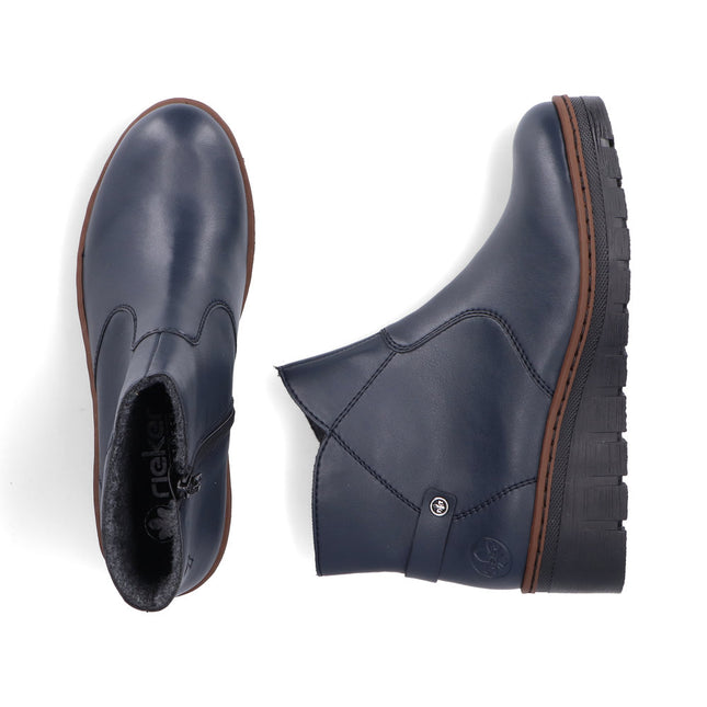 Rieker X9164-14 Navy Wedge Boot