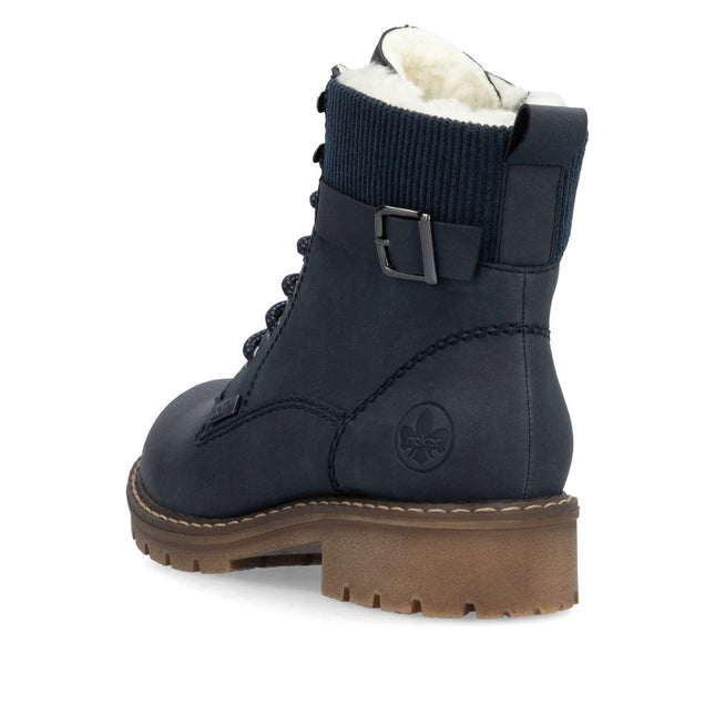 Rieker Y9102-14 Navy Fleece Lined Boot