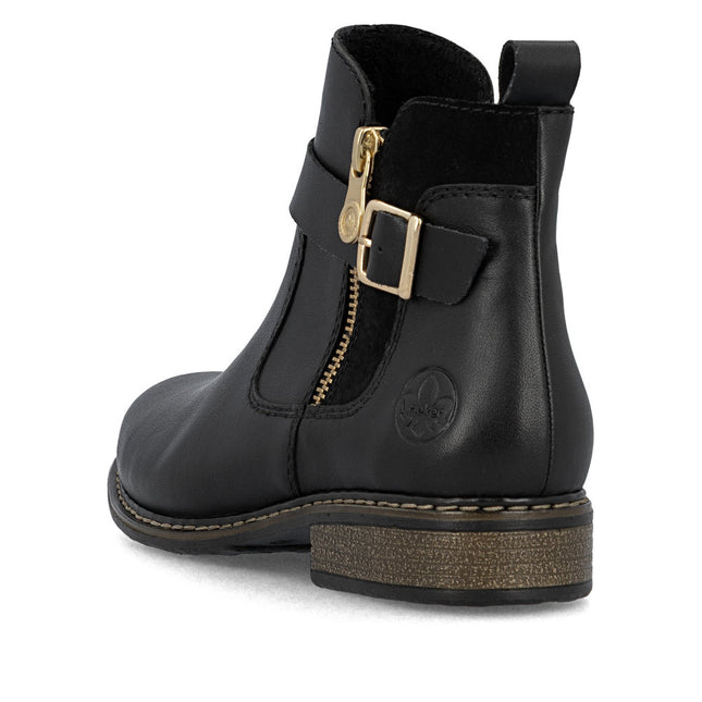 Rieker Z4959-00 Black Womens Ankle Boot