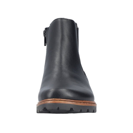 Rieker Z9354-00 Black Ladies Casual Ankle Zip-Up Boots