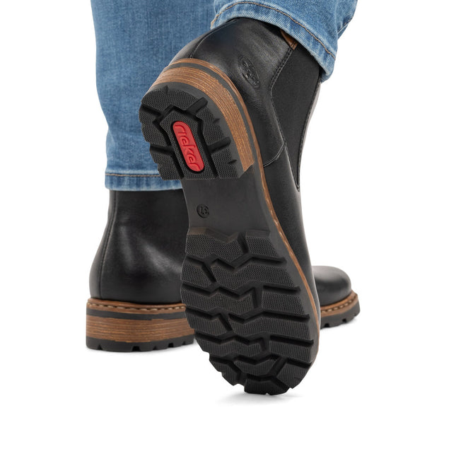 Rieker Z9354-00 Black Ladies Casual Ankle Zip-Up Boots