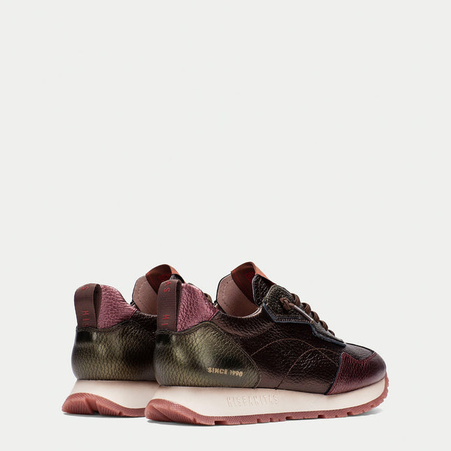 Hispanitas CHI254312 Kansas Womens Lace-up Trainer Wine Leather