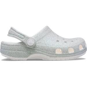 Crocs Classic Iridescent Glitter Kids Clog Silver