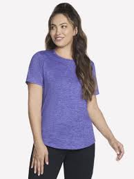 Skechers TS104 Go Dri Swift Tee T-Shirt Navy Purple