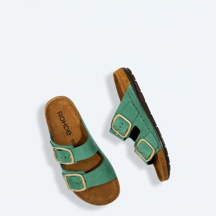 Rohde 5879-60 Green Ladies Mule Sandals