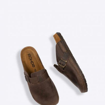 Rohde Men’s 6743-72 Brown Leather Slip-On Shoe – Comfortable Indoor/Outdoor Leather Shoe