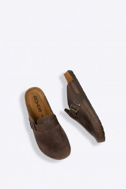 Rohde Men’s 6743-72 Brown Leather Slip-On Shoe – Comfortable Indoor/Outdoor Leather Shoe