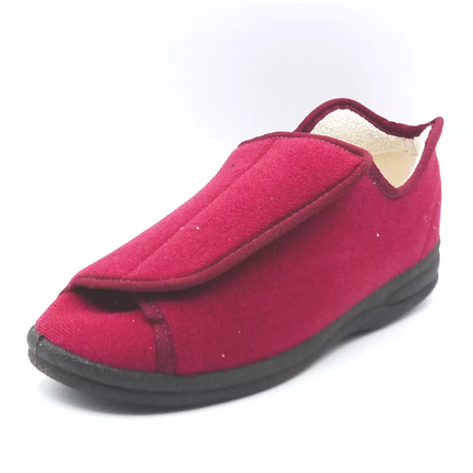 FAR Granit Ladies Wide-Fit Easy Open Velcro Slippers Mens Extra-Room House Shoes Shock-Absorbing Sole