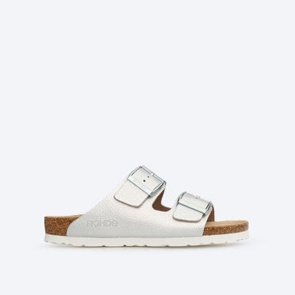 Rohde 5599-89 Alba Silver Ladies Mule Sandals Metallic Leather