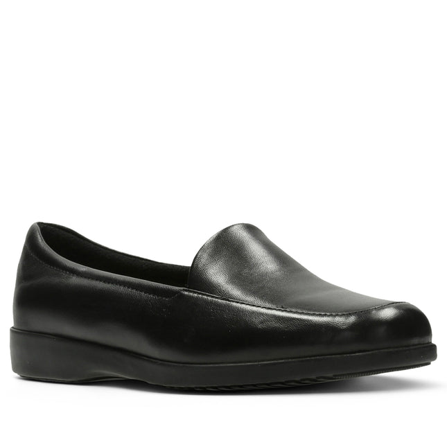 Clarks Georgia Black Leather