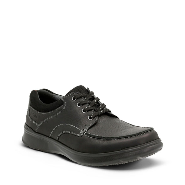 Clarks Cotrell Edge Black Oily Leather - Wide Width