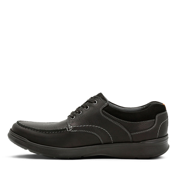 Clarks Cotrell Edge Black Oily Leather - Wide Fit