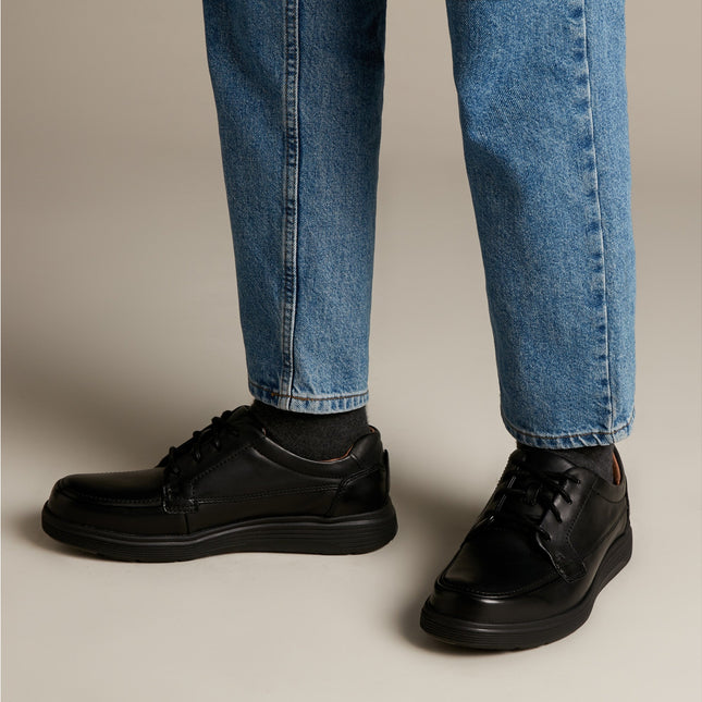 Clarks Un Abode Ease Black Leather - Wide Width