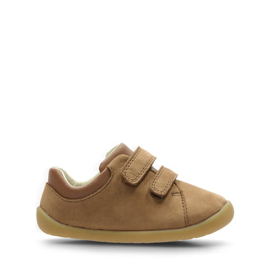 Clarks Roamer Craft Toddler Tan Leather - Extra Wide Fit