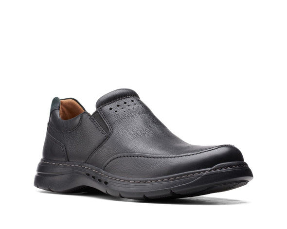 Clarks Un Brawley Step Black Leather Standard Width
