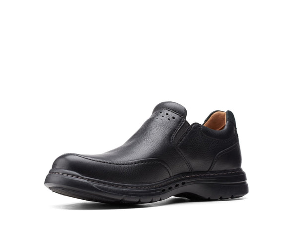 Clarks Un Brawley Step Black Leather Standard Width