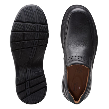 Clarks Un Brawley Step Black Leather Standard Width