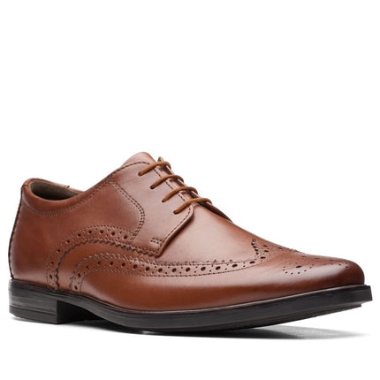 Clarks Howard Wing Dark Tan Leather