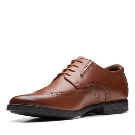 Clarks Howard Wing Dark Tan Leather
