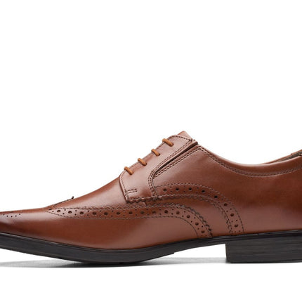 Clarks Howard Wing Dark Tan Leather