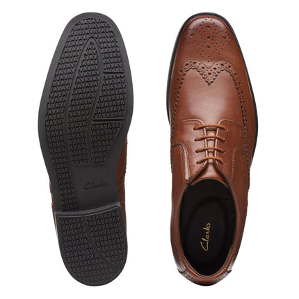 Clarks Howard Wing Dark Tan Leather