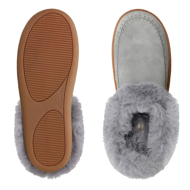 Clarks Pilton Home Grey Suede