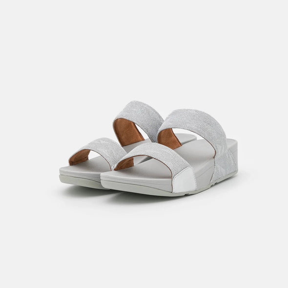 Fitflop Lottie Glitz Slide Silver