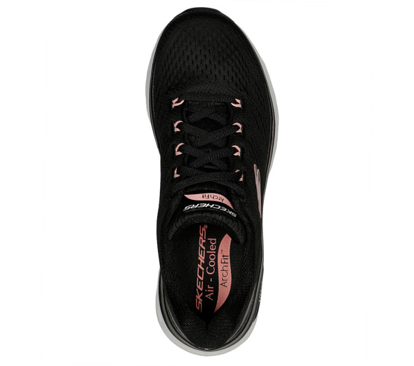 Skechers 149873 Arch Fit Glide Step Top Glory Black & Pink Trim