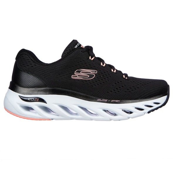 Skechers 149873 Arch Fit Glide Step Top Glory Black & Pink Trim