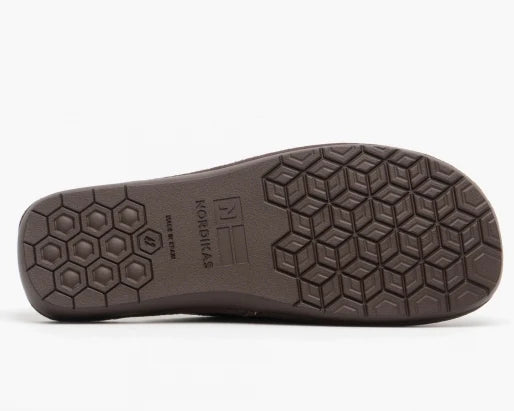 Nordikas 131 - Black Leather Mens Slippers
