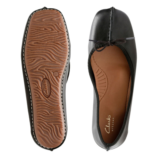 Clarks Freckle Ice Black Leather