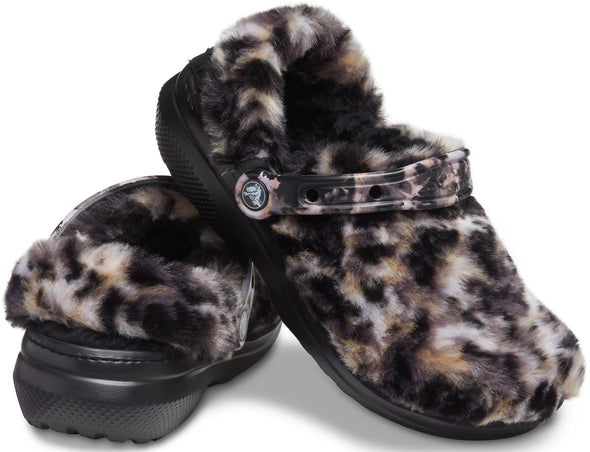 Crocs Classic Fur Sure W Black/Multi