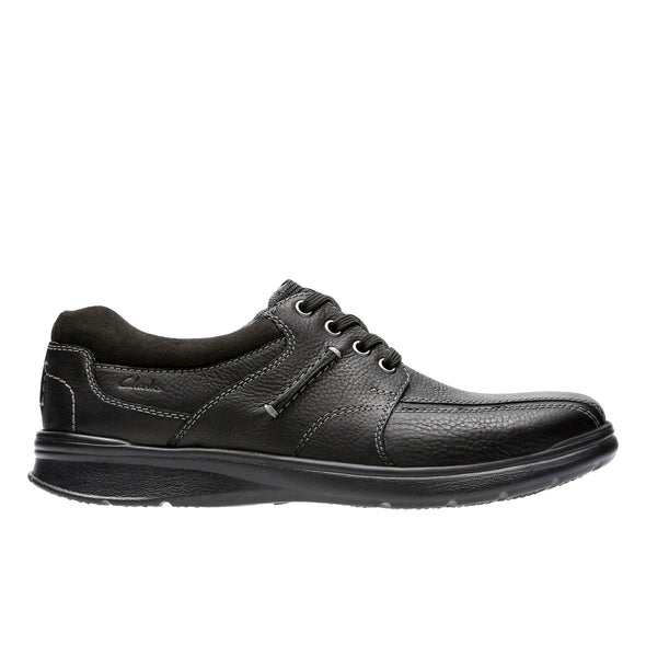 Clarks Cotrell Walk Black Oily Leather - Standard Width