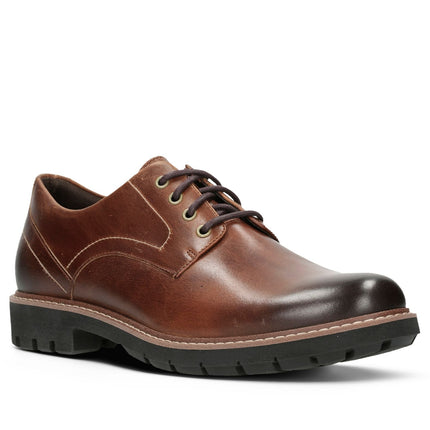 Clarks Batcombe Hall Dark Tan Leather