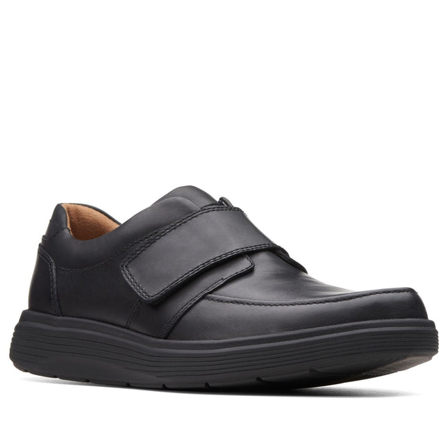 Clarks Un Abode Strap Black Leather - Wide Width