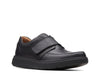 Clarks Un Abode Strap Black Leather - Wide Width