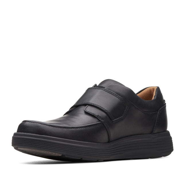 Clarks Un Abode Strap Black Leather - Wide Width
