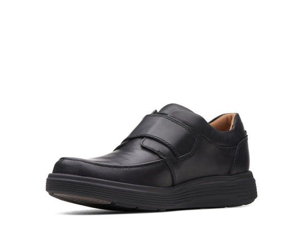 Clarks Un Abode Strap Black Leather - Wide Width