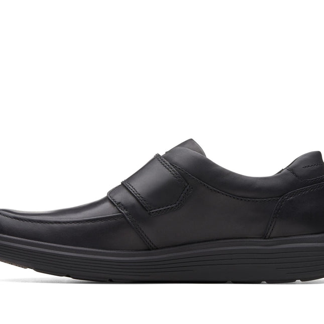 Clarks Un Abode Strap Black Leather - Wide Width